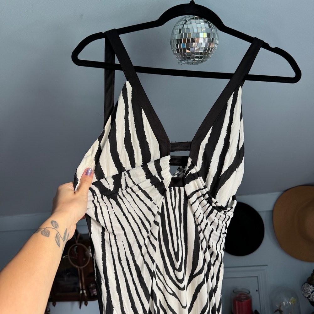 Robert Cavalli Women's Zebra Print Maxi Dress - Picture 8 of 16